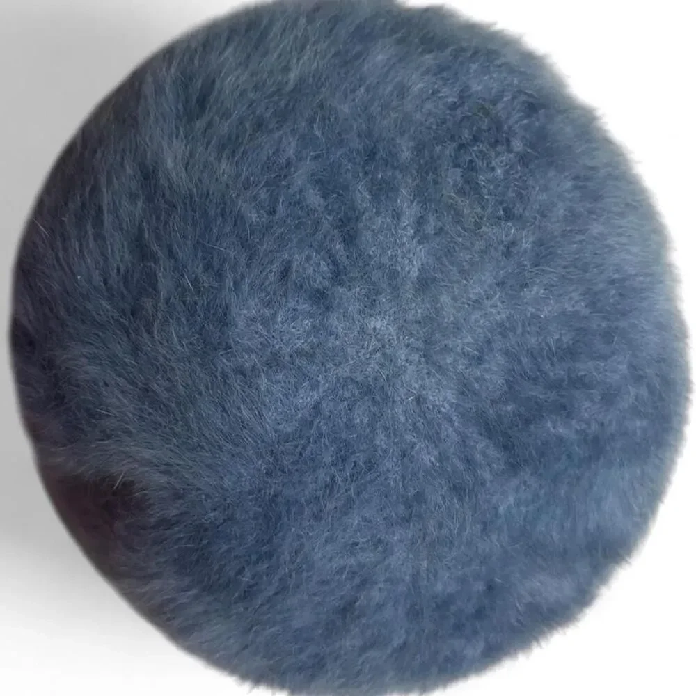Vintage Kangol Blue Fuzzy Fur Bucket Hat Size Medium
